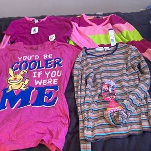 4 New size 10/12 medium girls shirts